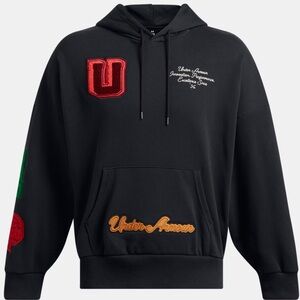 NWT Men's Under Armour Icon Heavyweight Terry Armour U Oversized Hoodie